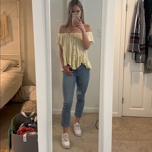 Free people top, size M, yellow